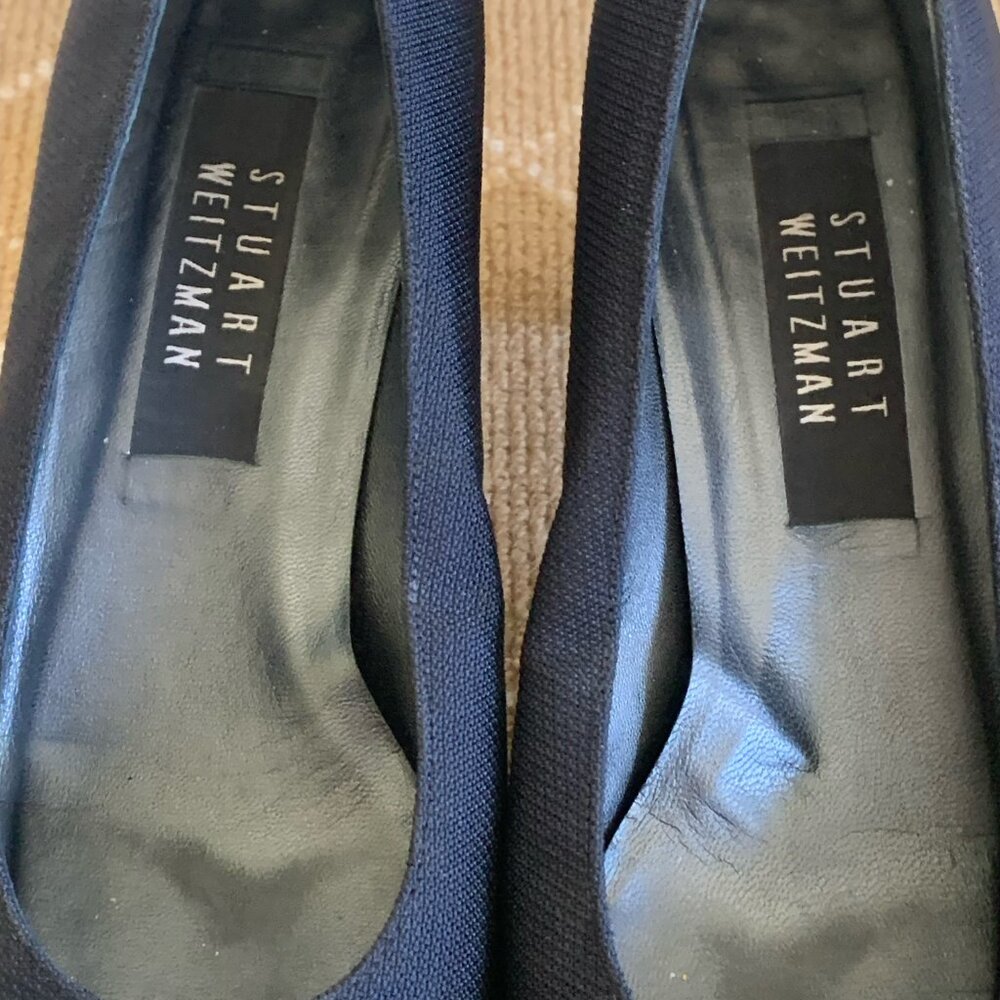 Stuart Weitzman Designer Fabric Mid Block Classic… - image 6